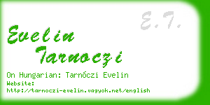 evelin tarnoczi business card