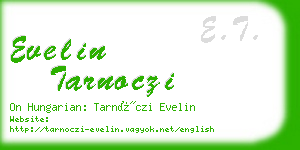 evelin tarnoczi business card